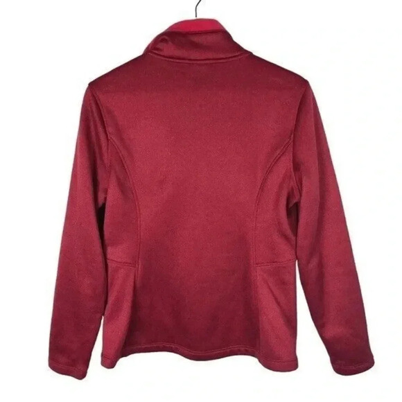 The North Face Heathered Red Agave Full Zip Fleece Jacket M - Picture 3 of 5